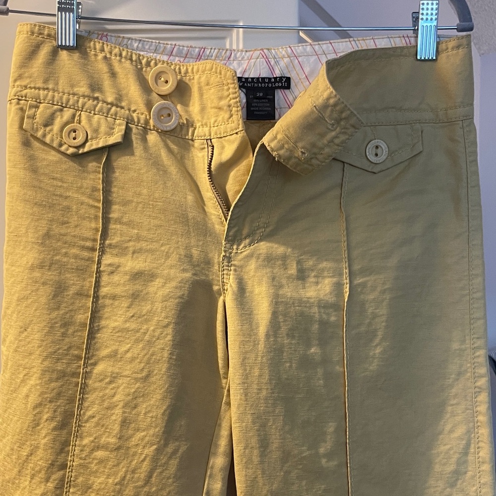 Anthropologie Women's Yellow Trousers